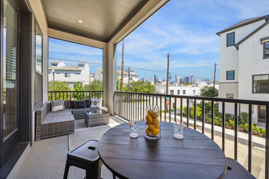 Imagine sipping your tea or coffee taking in the views of downtown from your balcony every morning.