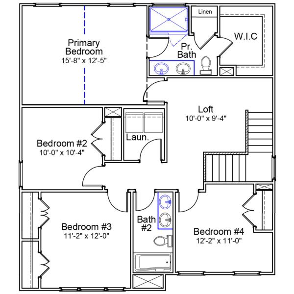 2D floor plan layout of this home in Bluefield, Lexington, SC (Image 3). 2D floor plan layout of this home in Bluefield, Lexington, SC (Image 3).
