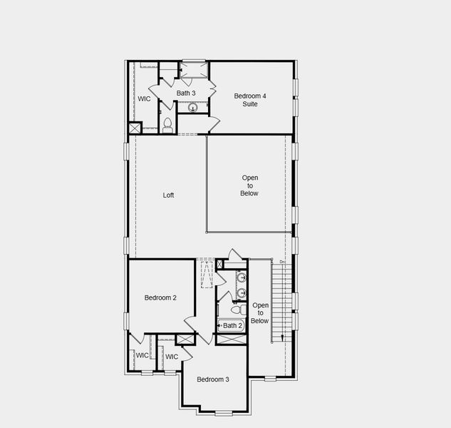 2D floor plan layout for the Mercer by Taylor Morrison in The Ranch at Uptown Celina 40s, Celina, TX (Image 4). 2D floor plan layout for the Mercer by Taylor Morrison in The Ranch at Uptown Celina 40s, Celina, TX (Image 4).