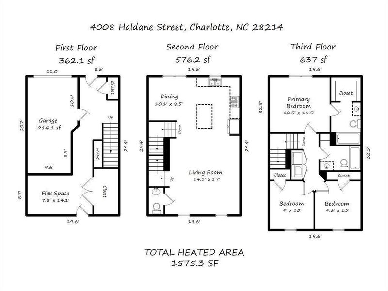 2D floor plan layout of this home in , Charlotte, NC (Image 5).