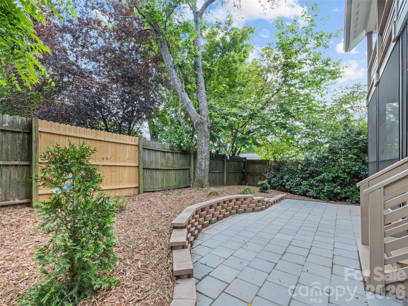Exterior details and patio area of a home in , Asheville (Image 26).
