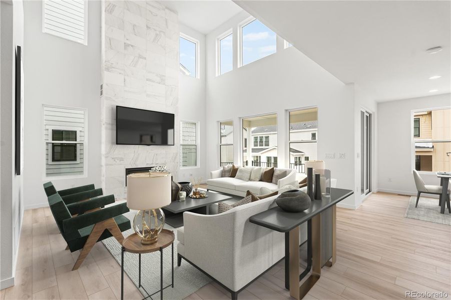 Furnished interior view inside a new home in Stargaze at Solstice, Littleton (Image 19).