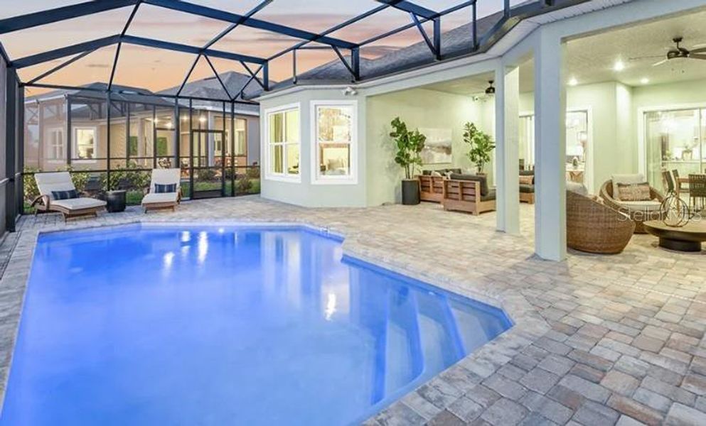 Exterior details and patio area of a home in Center Lake Ranch Community Group Page, St. Cloud (Image 23).