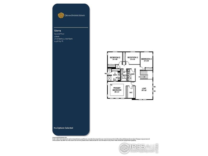 Sierra Floorplan - 2nd Level