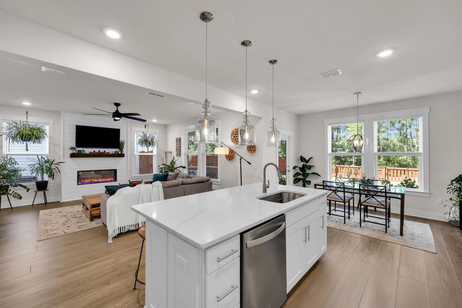 Furnished interior view inside a new home in Jasmine Point at Lakes of Cane Bay, Summerville (Image 4).