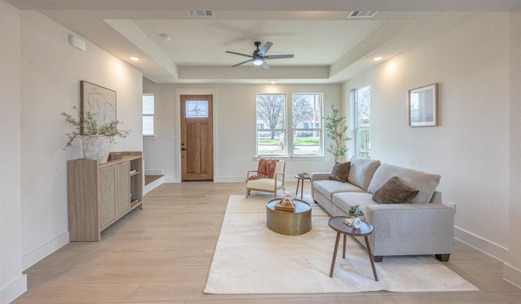 Furnished interior view inside a new home in , Fort Worth (Image 8). Furnished interior view inside a new home in , Fort Worth (Image 8).