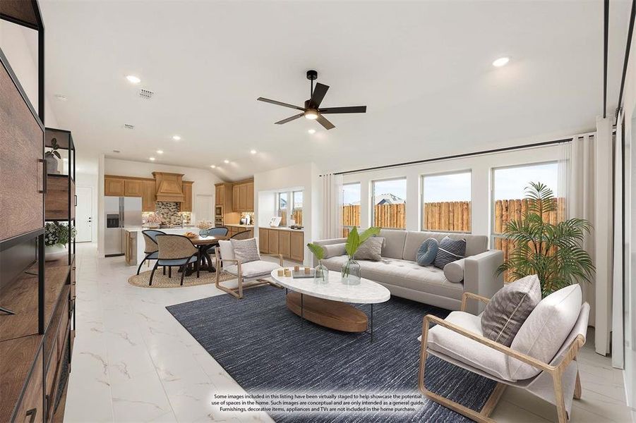 Furnished interior view inside a new home in Georgetown at Kings Fort 50s, Kaufman (Image 15).