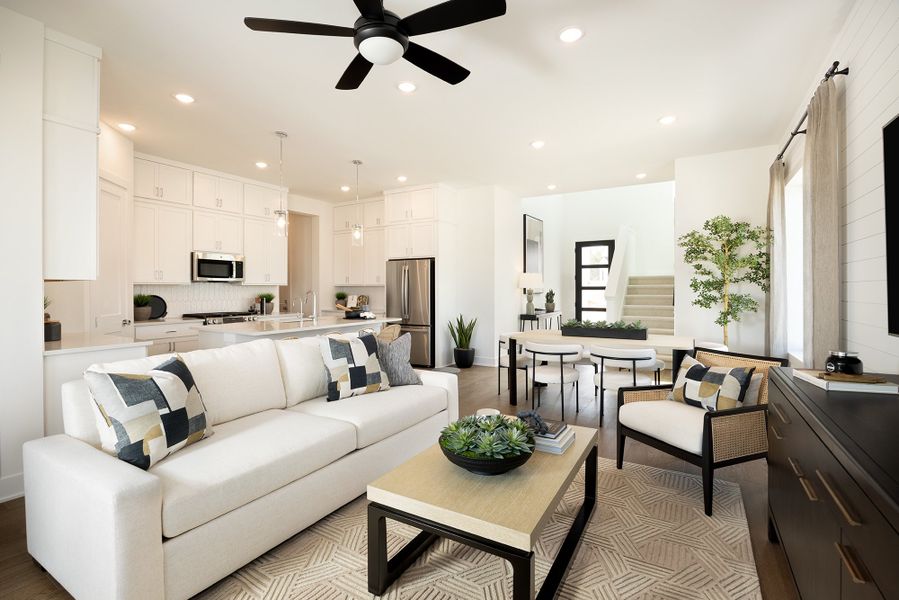 Furnished interior view inside a new home in Novel, Austin (Image 6). Furnished interior view inside a new home in Novel, Austin (Image 6).