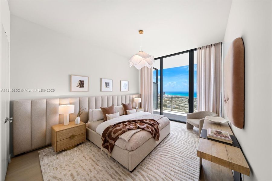 Furnished interior view inside a new home in , Miami Beach (Image 65).