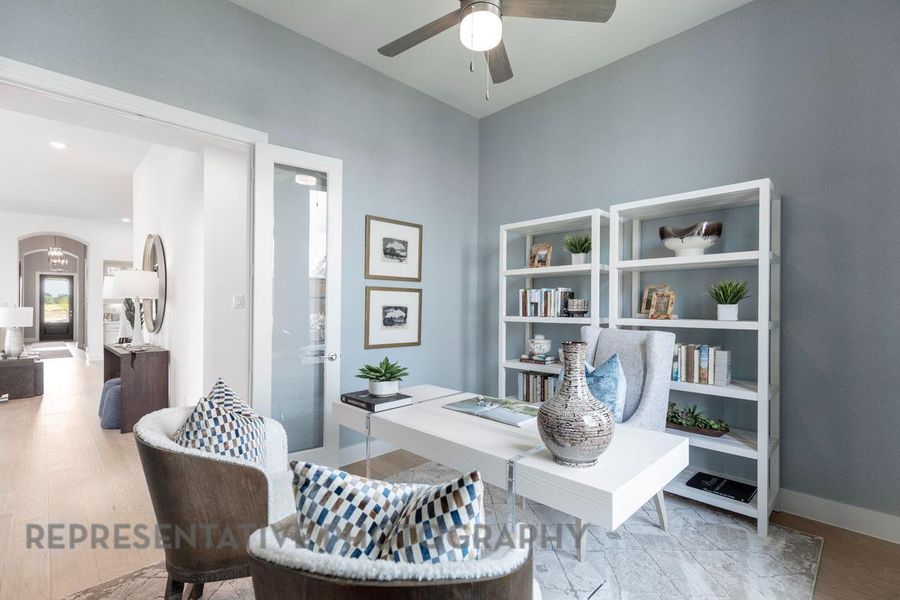 Furnished interior view inside a new home in Wolf Ranch: 51ft. lots, Georgetown (Image 14).