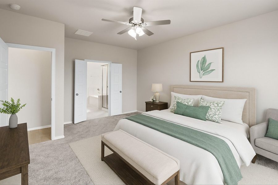 Representative furnished interior of a home built from the Cypress II Sunterra 50s by Brohn Homes in Sunterra, Katy (Image 59). Representative furnished interior of a home built from the Cypress II Sunterra 50s by Brohn Homes in Sunterra, Katy (Image 59).