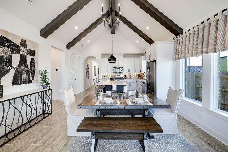 Furnished interior view inside a new home in Parmer Ranch, Georgetown (Image 9). Furnished interior view inside a new home in Parmer Ranch, Georgetown (Image 9).