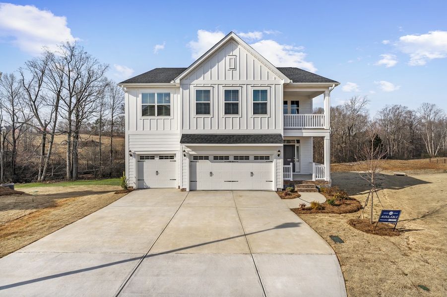 Front exterior of a new home in Parris Meadows, Chesnee, SC, highlighting curb appeal (Image 1). Front exterior of a new home in Parris Meadows, Chesnee, SC, highlighting curb appeal (Image 1).