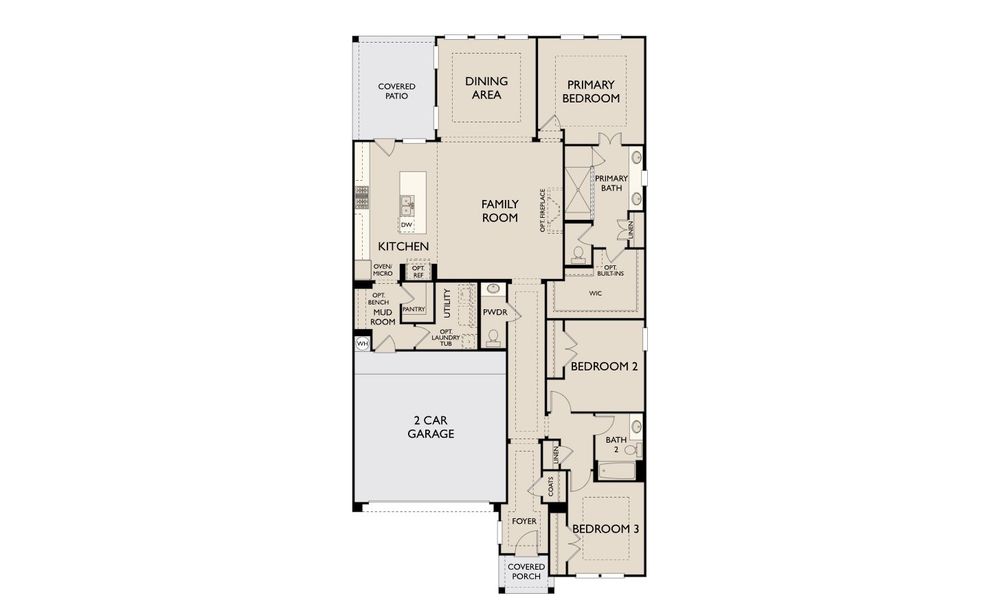 2D floor plan layout for the Farwell by Ashton Woods in Aster Park, McKinney, TX (Image 5).