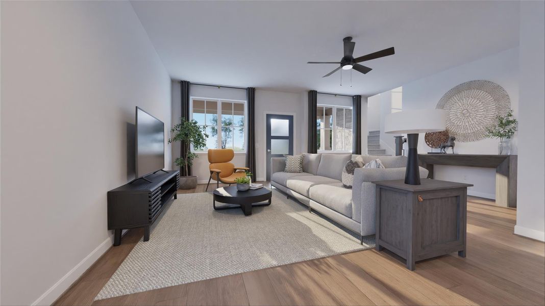 Furnished interior view inside a new home in The Porch at Du Pre, Buda (Image 9).
