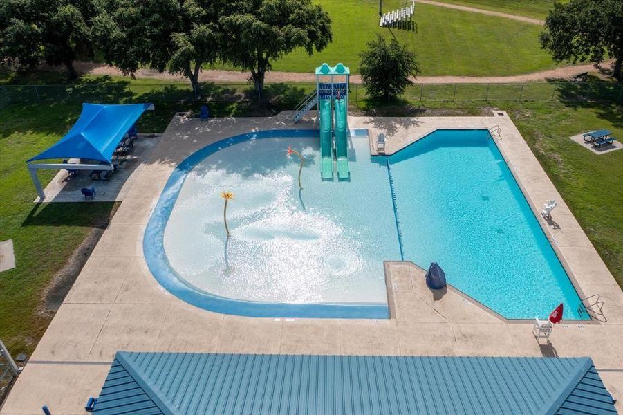 The community pool! Amenities in the Lomax area without an added HOA cost!