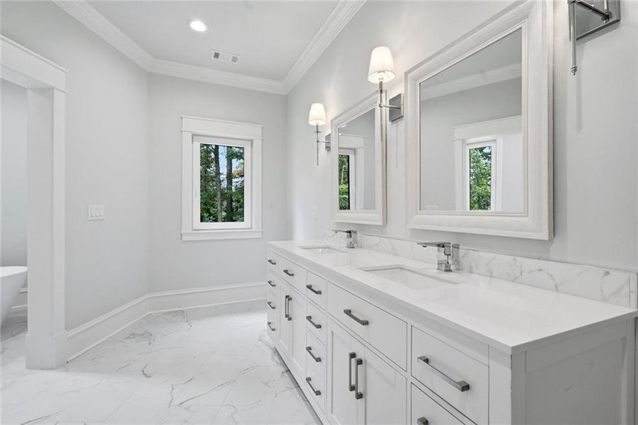 Furnished interior view inside a new home in , Roswell (Image 16).