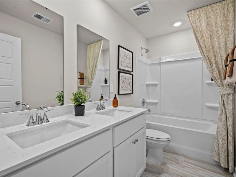 Furnished interior view inside a new home in River Glen, Angier (Image 21).