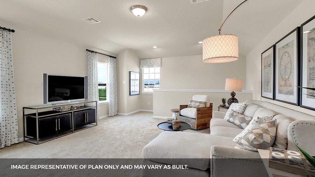 Furnished interior view inside a new home in Southgrove, Kyle (Image 3).