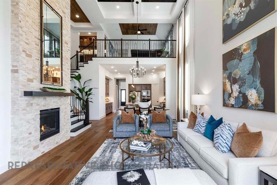 Furnished interior view inside a new home in Star Trail, Prosper (Image 22).