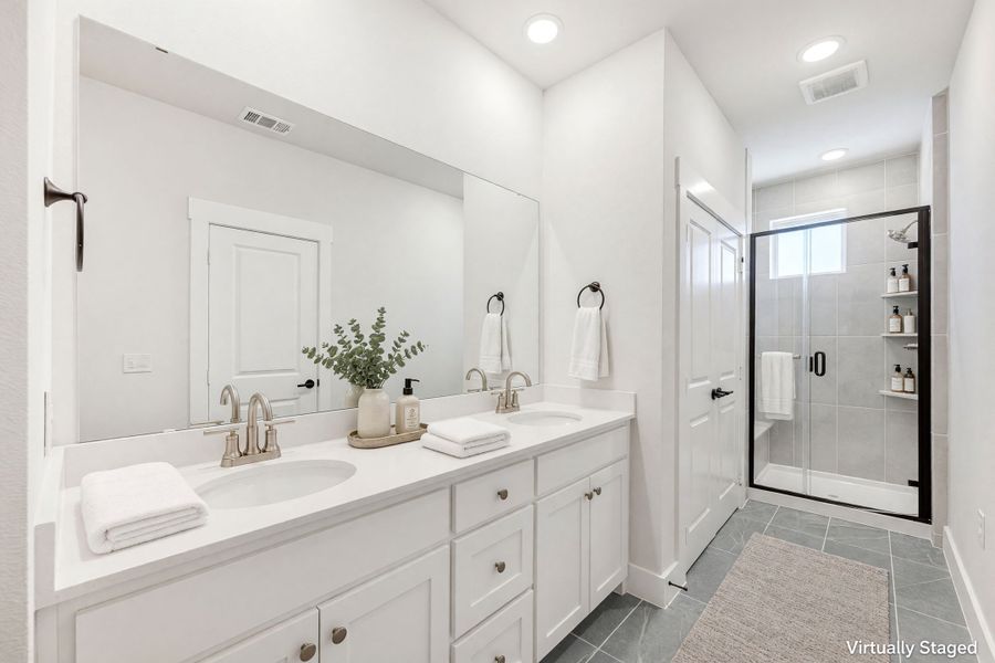 Furnished interior view inside a new home in Willow Grove Townhomes, Melissa (Image 19).