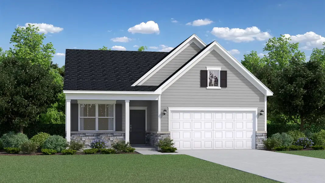Representative exterior photo of a completed home built from the Myrtle by Veranda Homes in Halton Oaks, Spartanburg, SC (Image 2). Representative exterior photo of a completed home built from the Myrtle by Veranda Homes in Halton Oaks, Spartanburg, SC (Image 2).