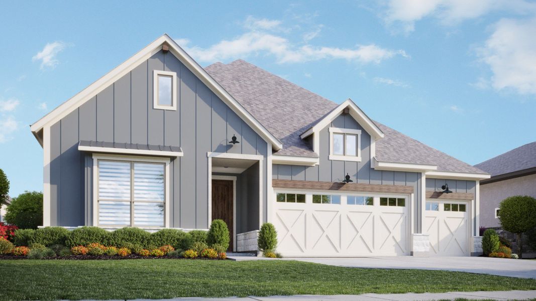 Representative exterior photo of a completed home built from the Vanderbilt by DRB Homes in Green Meadows Classic, Celina, TX (Image 6).