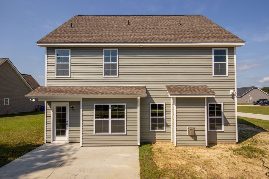 Representative exterior photo of a completed home built from the Rockbridge by Bill Clark Homes in Davenport Farms, Winterville, NC (Image 36).