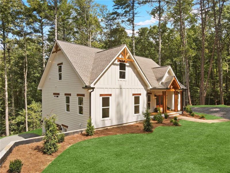 Front exterior of a new home in , Dahlonega, GA, highlighting curb appeal (Image 26).