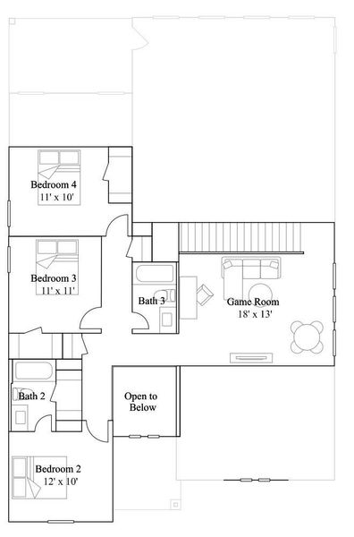 2D floor plan layout of this home in Anniston, Katy, TX (Image 3).
