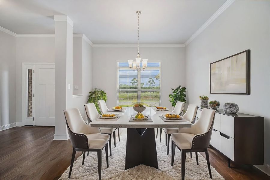Furnished interior view inside a new home in Bayou Bend Estates, Dickinson (Image 5).
