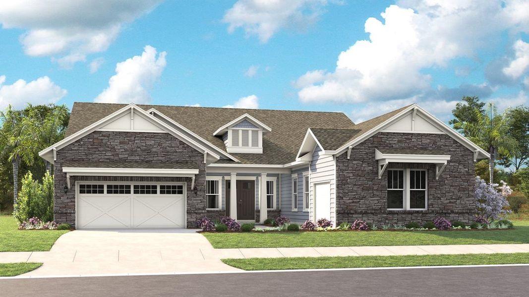 Representative exterior photo of a completed home built from the Valerie by Kolter Homes in Cresswind at Spring Haven, Newnan, GA (Image 24).