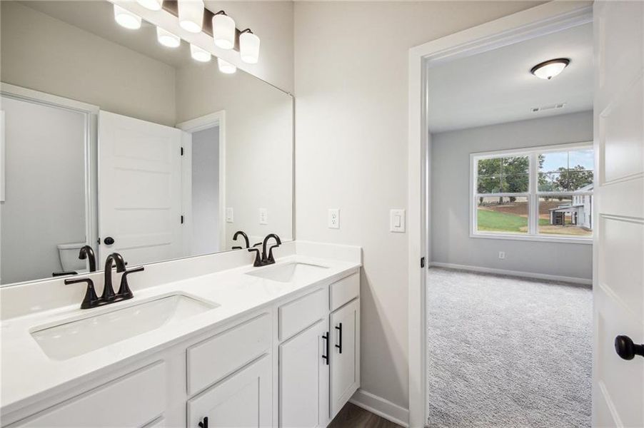 Furnished interior view inside a new home in Rosewood Lake Estates, Hoschton (Image 12).