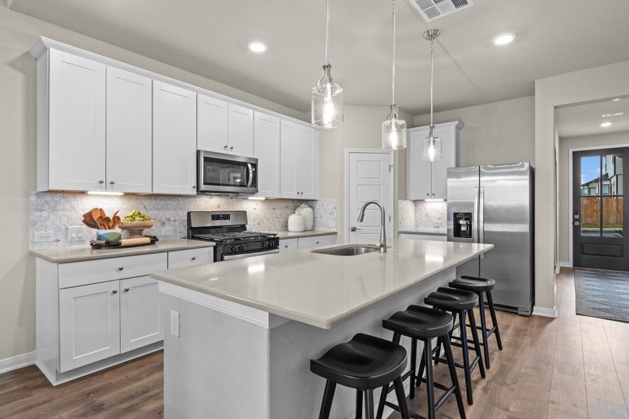 Furnished interior view inside a new home in Bricewood, Helotes (Image 5). Furnished interior view inside a new home in Bricewood, Helotes (Image 5).