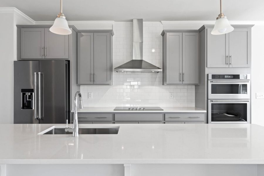 Furnished interior view inside a new home in Lakeside Townes at Riverlights, Wilmington (Image 8).
