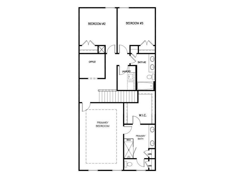 2D floor plan layout for the The Easton by Stephen Elliott Homes in Thurgood Estates, Snellville, GA (Image 7).