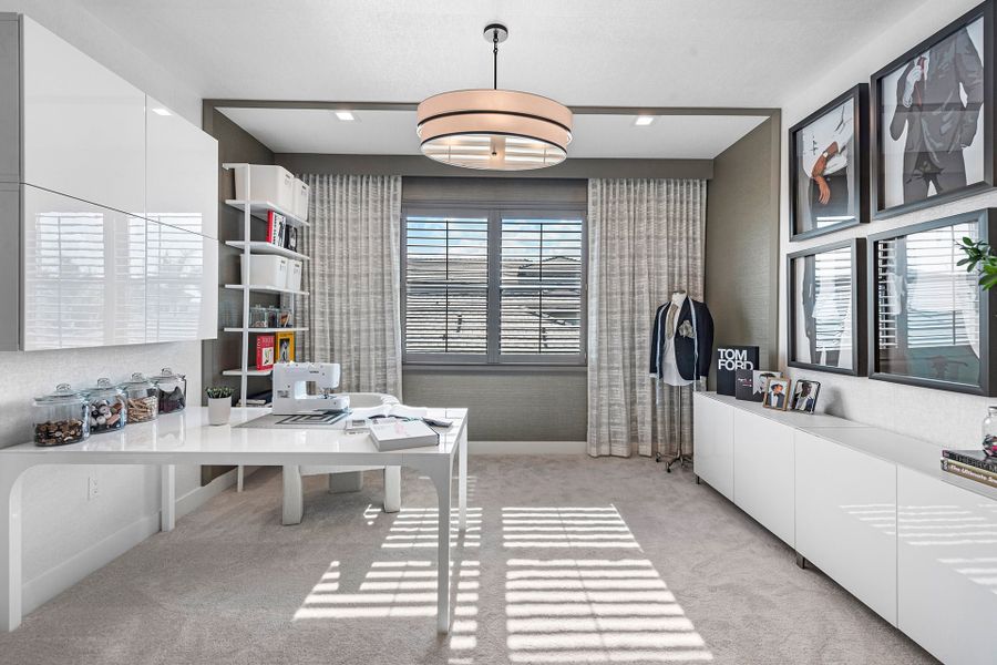 Representative furnished interior of a home built from the Lynx by GL Homes in Apex at Avenir, Palm Beach Gardens (Image 7).