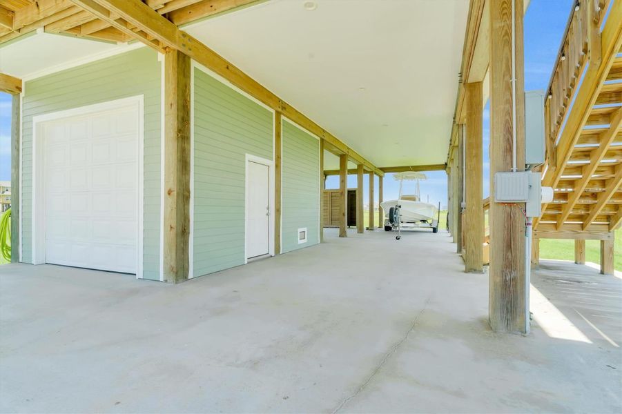 Exterior details and patio area of a home in , Galveston (Image 3). Exterior details and patio area of a home in , Galveston (Image 3).