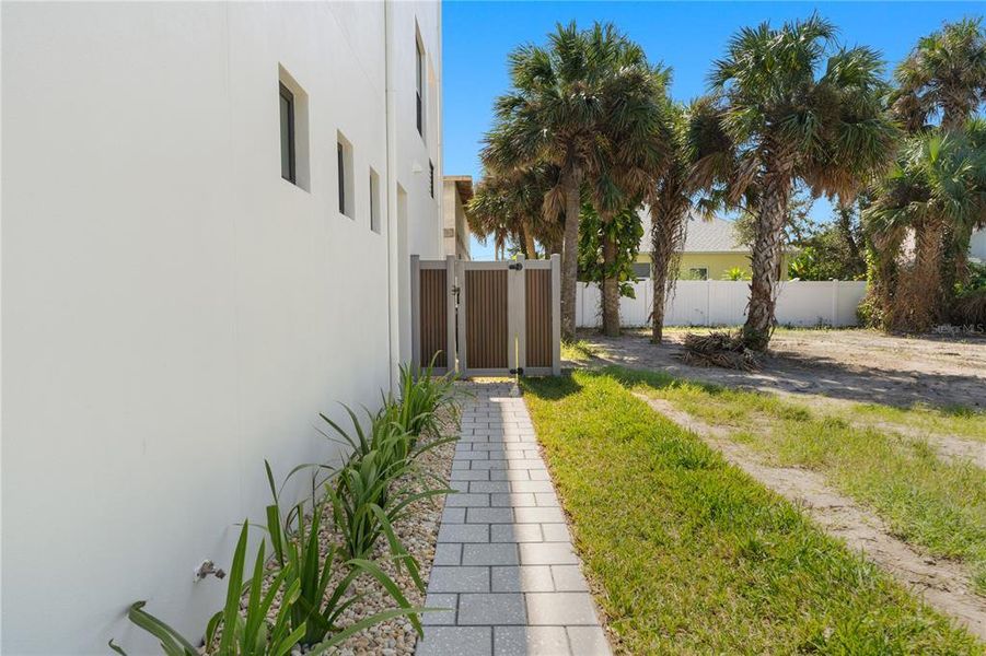 Exterior details and patio area of a home in , New Smyrna Beach (Image 50).