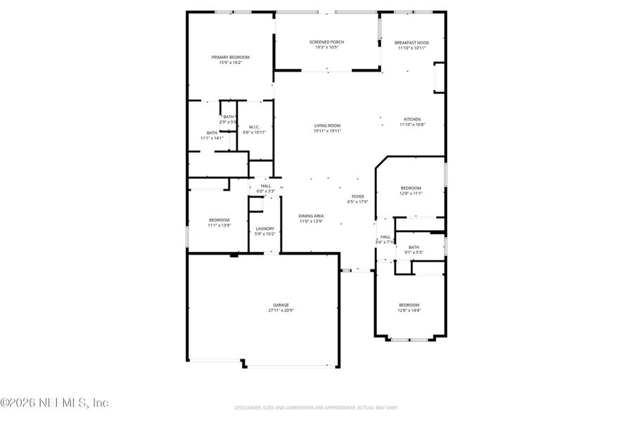 2D floor plan layout of this home in , Jacksonville, FL (Image 5).