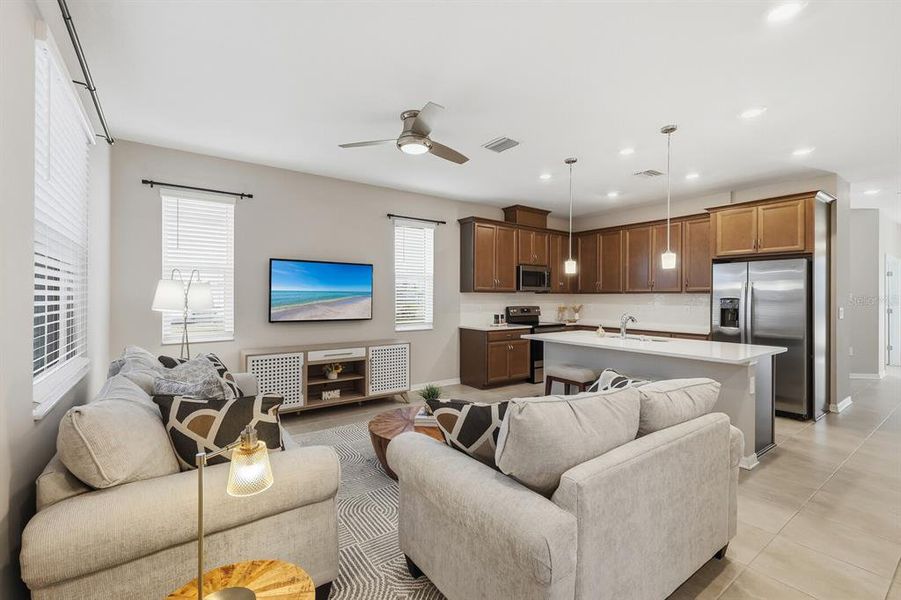 Furnished interior view inside a new home in Nautique at Waterside, Sarasota (Image 9).