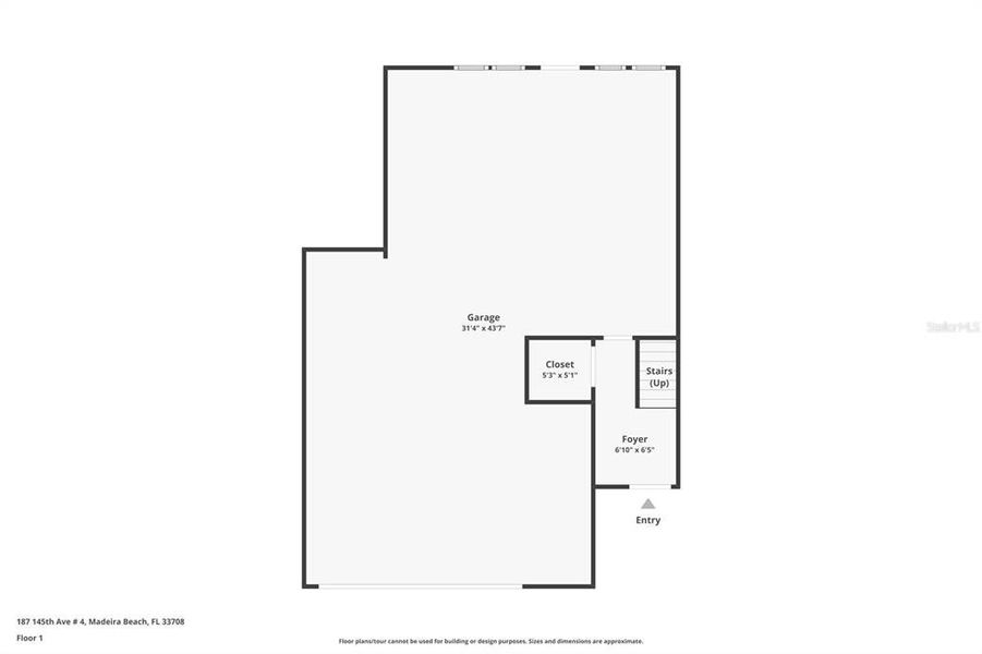 2D floor plan layout of this home in , St. Petersburg, FL (Image 6).