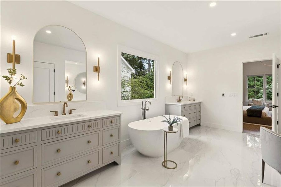 Furnished interior view inside a new home in , Brookhaven (Image 43).