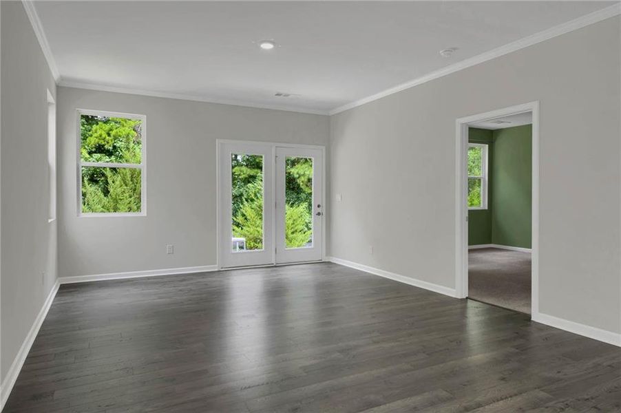 Spacious, unfurnished interior of a new home in Rosewood Farms, Acworth (Image 18). Spacious, unfurnished interior of a new home in Rosewood Farms, Acworth (Image 18).