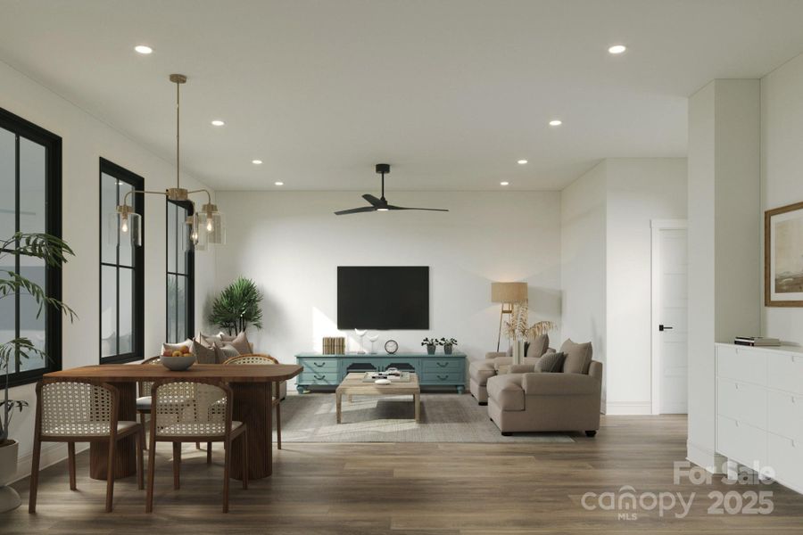 Furnished interior view inside a new home in , Charlotte (Image 3). Furnished interior view inside a new home in , Charlotte (Image 3).