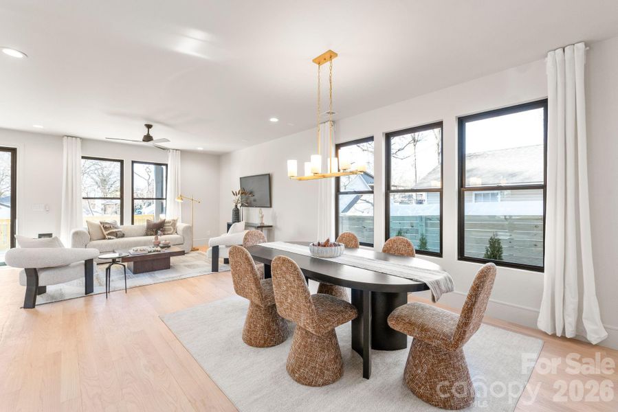 Furnished interior view inside a new home in , Charlotte (Image 16). Furnished interior view inside a new home in , Charlotte (Image 16).