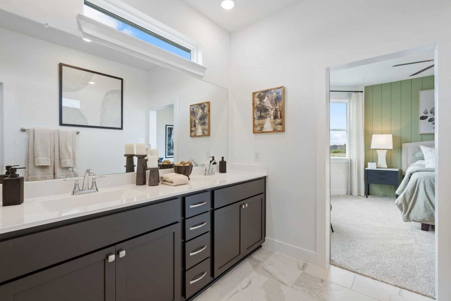 Furnished interior view inside a new home in Bridgeland, Cypress (Image 17).