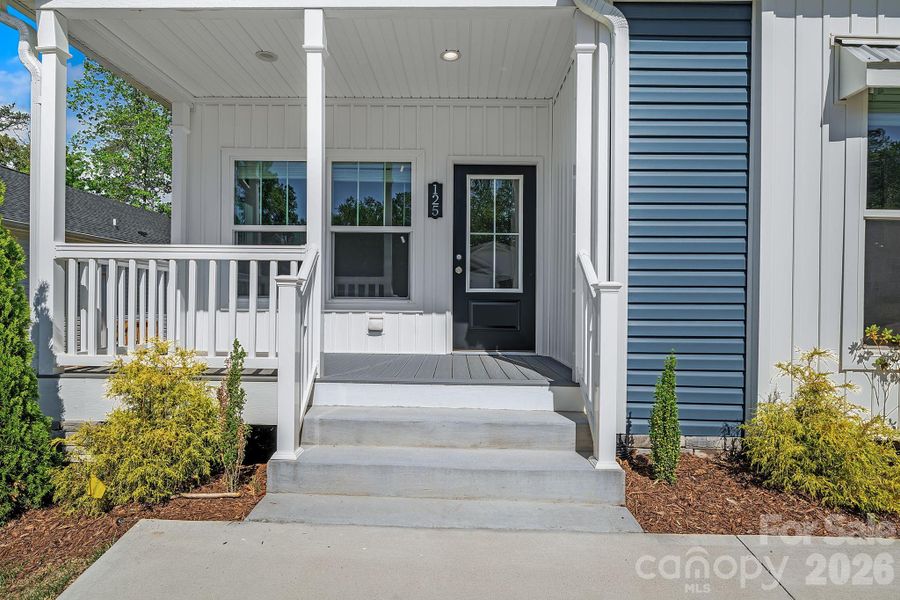 Exterior details and patio area of a home in , Asheville (Image 3).