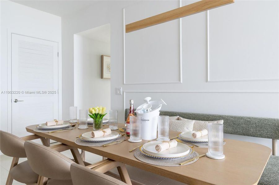 Furnished interior view inside a new home in , Miami (Image 7).