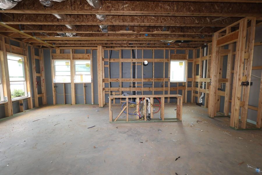 In-progress construction of a new home in Easthaven at Bridgeland Central - Vision Collection, Cypress, TX (Image 7). In-progress construction of a new home in Easthaven at Bridgeland Central - Vision Collection, Cypress, TX (Image 7).
